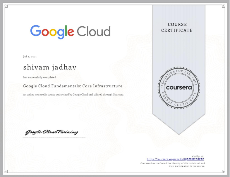 Google Cloud Fundamentals: Core Infrastructure